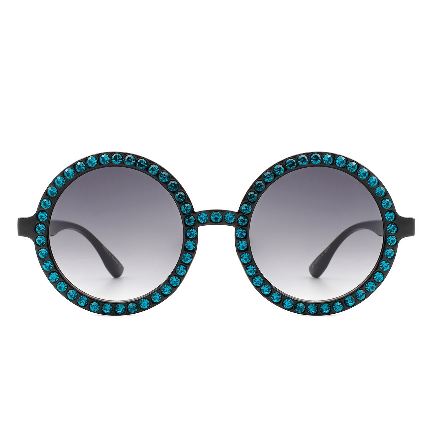 Dreamway Round Rhinestone Oversize Sunglasses