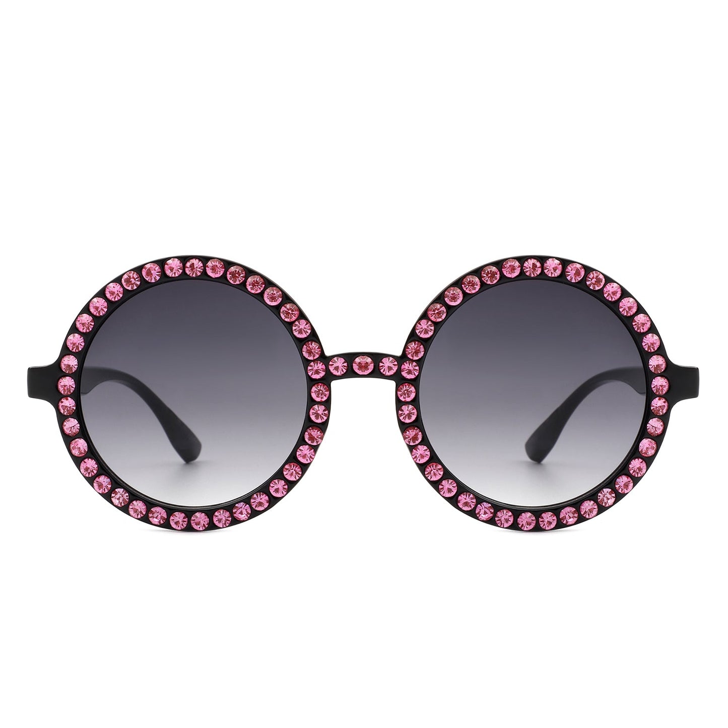 Dreamway Round Rhinestone Oversize Sunglasses