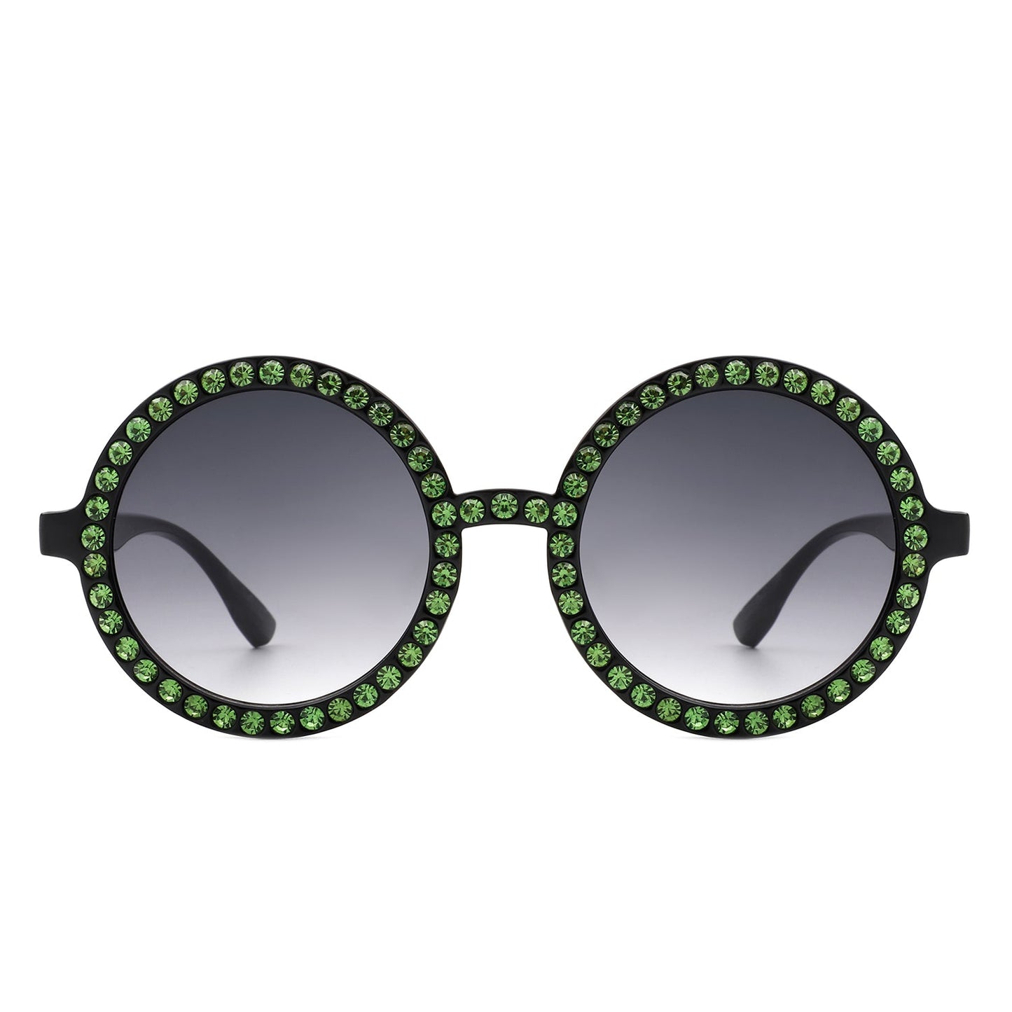 Dreamway Round Rhinestone Oversize Sunglasses