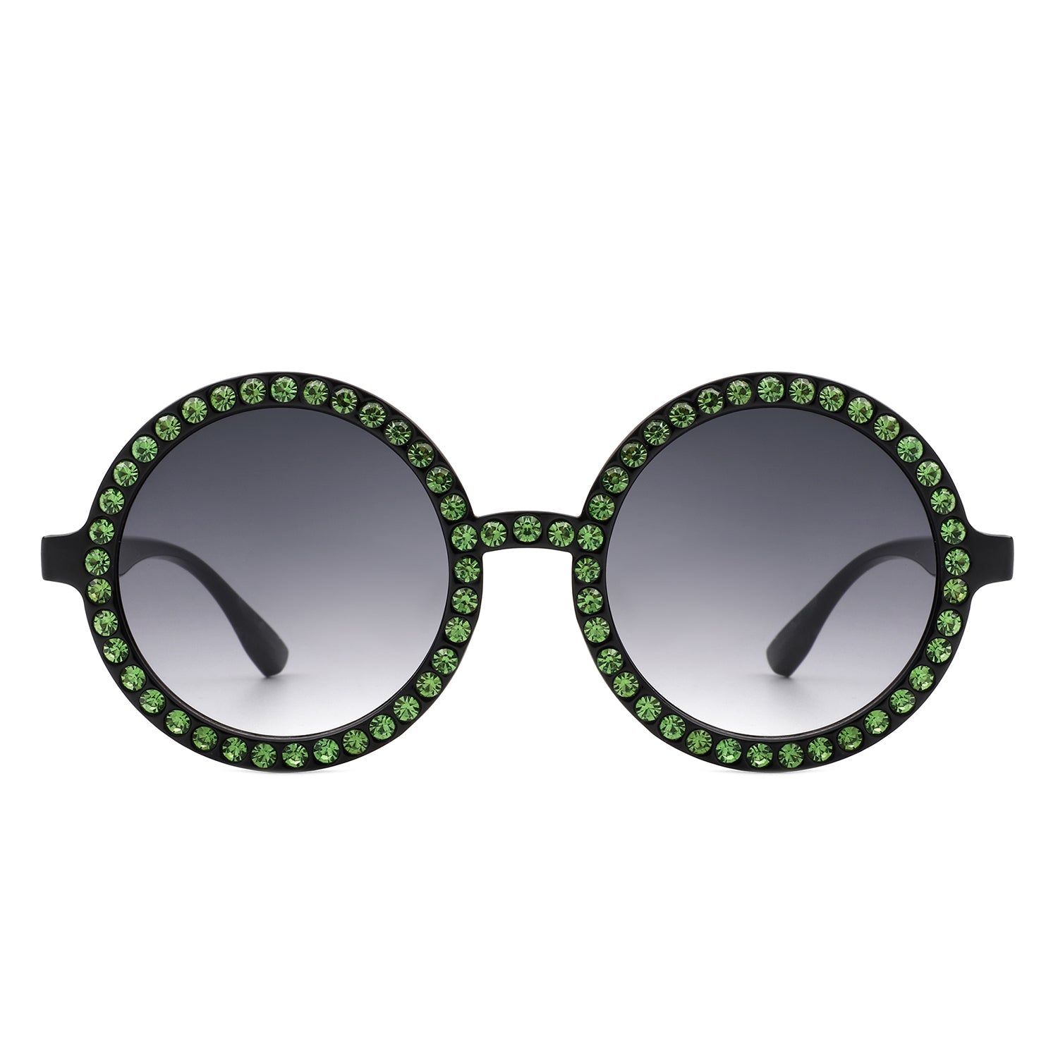 Dreamway Round Rhinestone Oversize Sunglasses