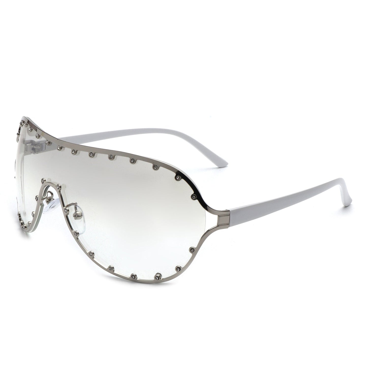 Evanesce Oversize Rhinestone Aviator Sunglasses