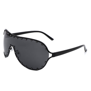 Evanesce Oversize Rhinestone Aviator Sunglasses
