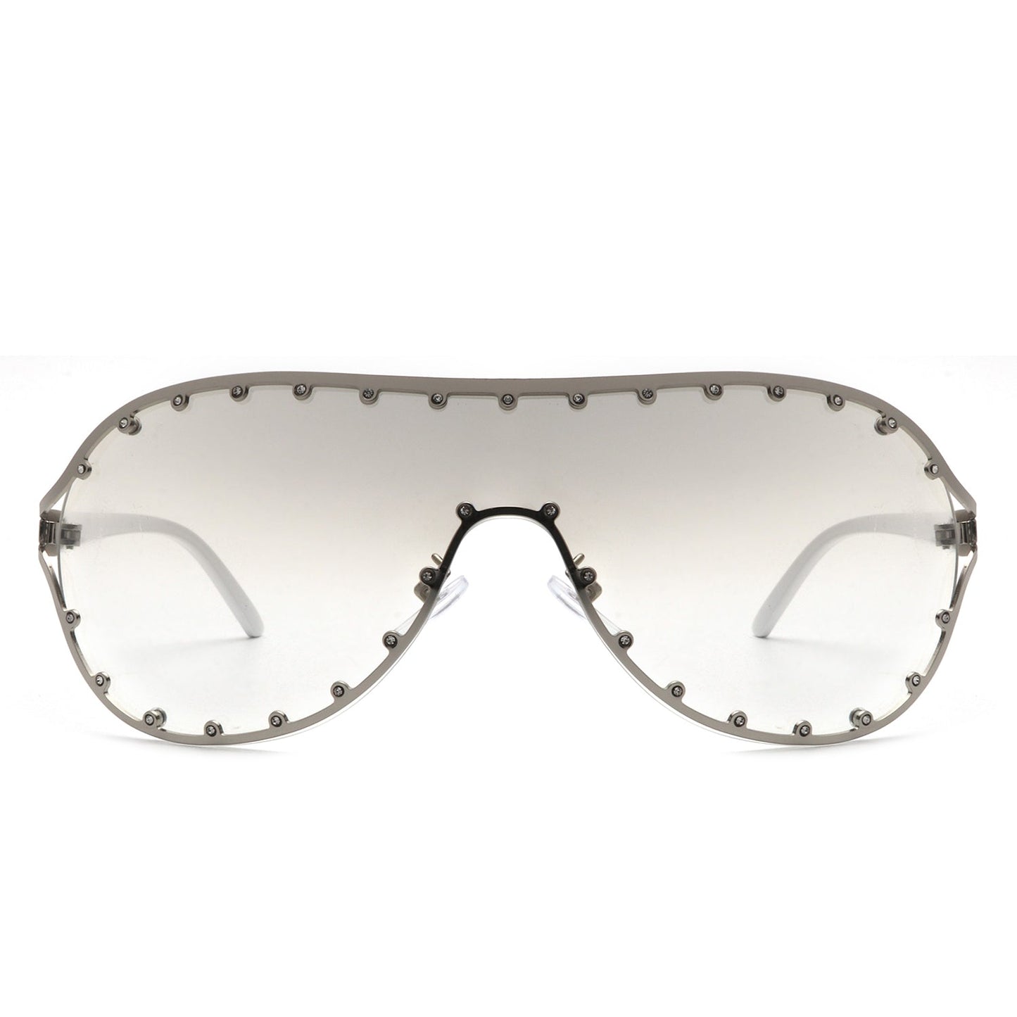 Evanesce Oversize Rhinestone Aviator Sunglasses