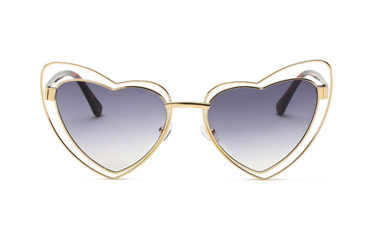 Brielle Dual Heart Frame Sunglasses