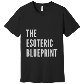 The Esoteric Blueprint Unisex T-Shirt black with white print