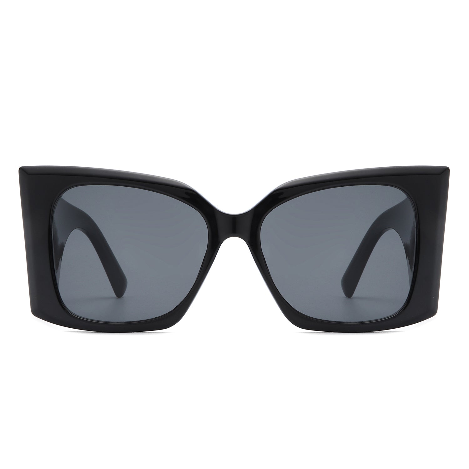 Skydusts Oversize Chunky Sunglasses with black frames (front view).