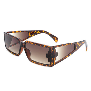 Retro Wraparound Sunglasses with tortoise frames.