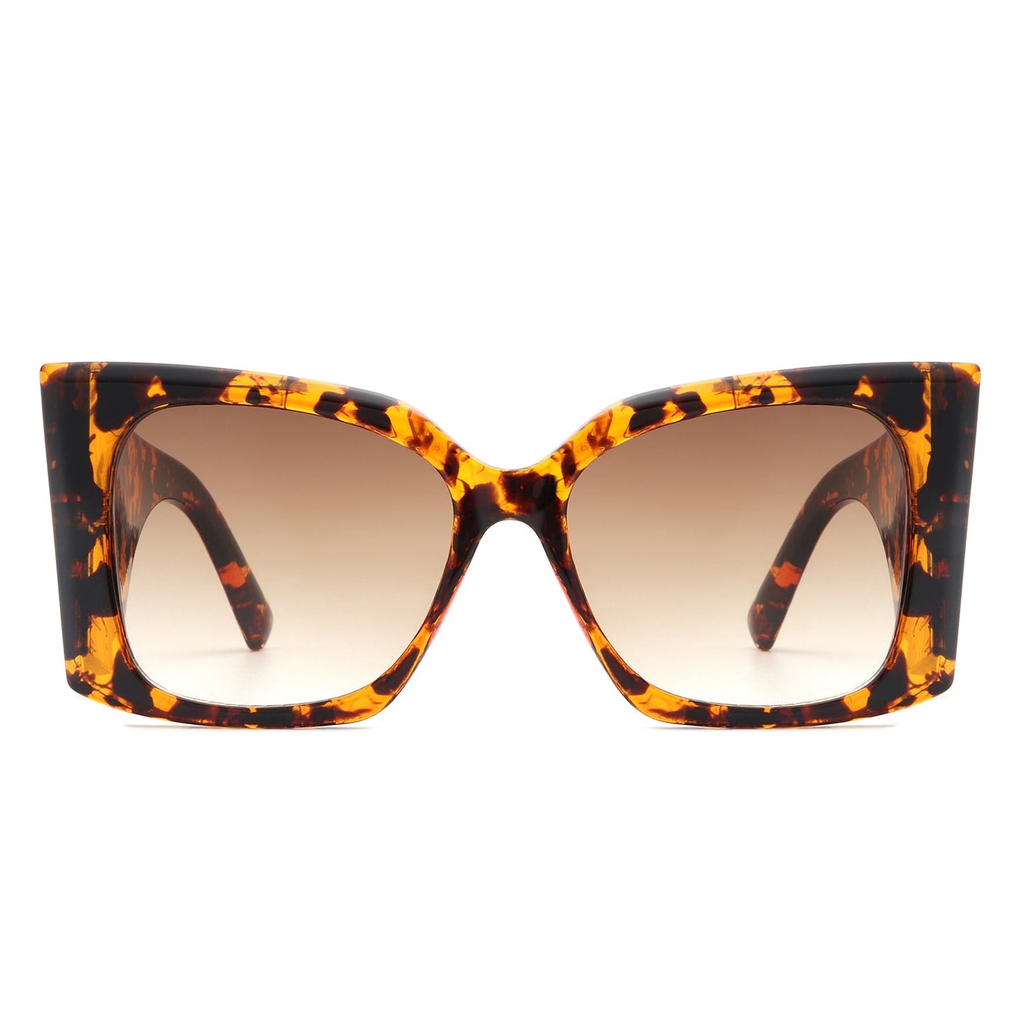 Skydusts Oversize Chunky Sunglasses with tortoise frames (front view)