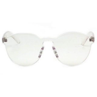 Hipster Translucent Monochromatic Clear Candy Colorful Sunglasses Front View