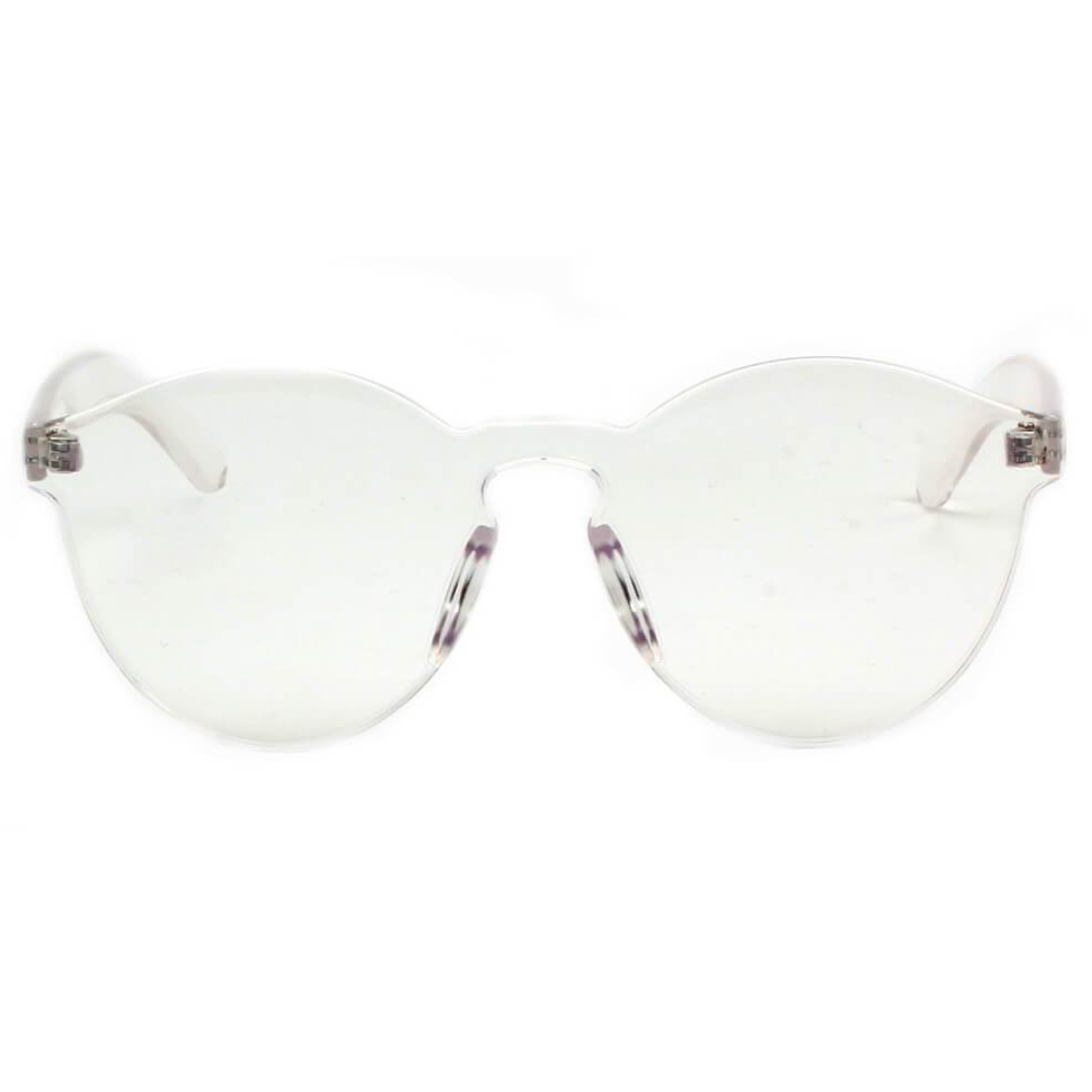 Hipster Translucent Monochromatic Clear Candy Colorful Sunglasses Front View
