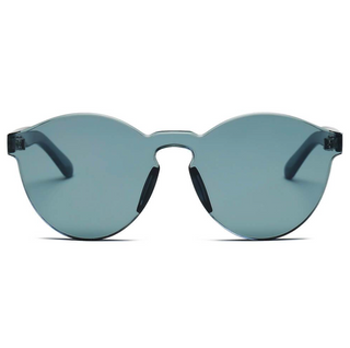 Hipster Translucent Monochromatic Light Grey Candy Colorful Sunglasses Front View