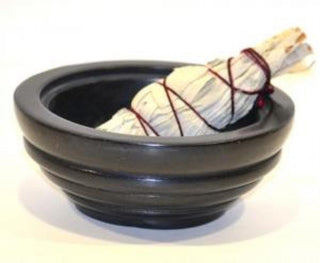 Soapstone Smudge Pot and Charcoal Burner (Bowl)