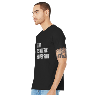The Esoteric Blueprint Unisex T-Shirt black with white print