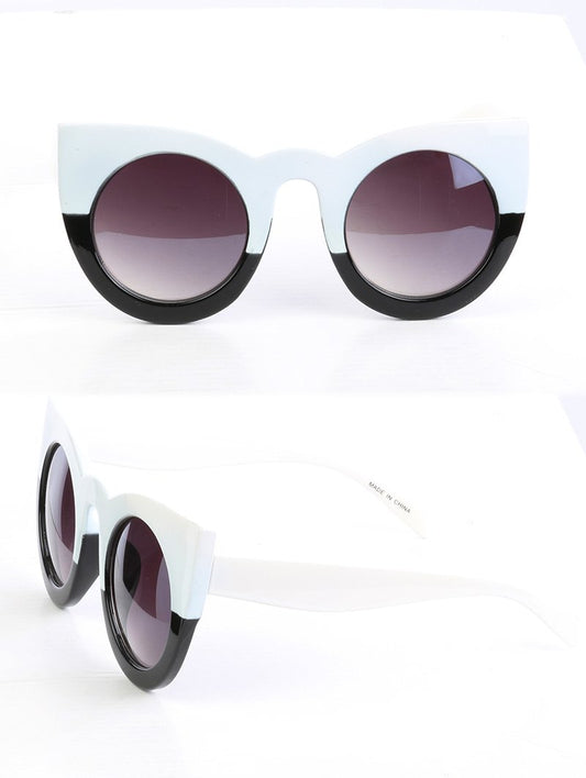 This is a Color block Cateye Sunglasses