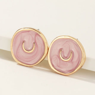 New Moon Astral Earrings - Rose Pink
