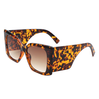 Skydusts Oversize Chunky Sunglasses with tortoise frames (side view)